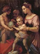 Andrea del Sarto Holy family and younger John oil on canvas